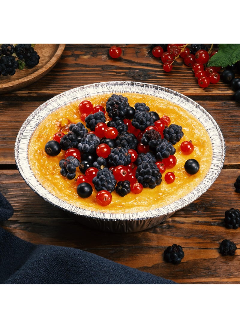 Sweet seven أطباق فطائر مصنوعة من الألمنيوم القابل للتصرف بحجم 6 بوصات (عبوة 50) - علب صغيرة للتسوق للمخابز والمقاهي والمطاعم - مثالية لخبز الفطائر والتارت والكويش - متينة وعملية - Image 2