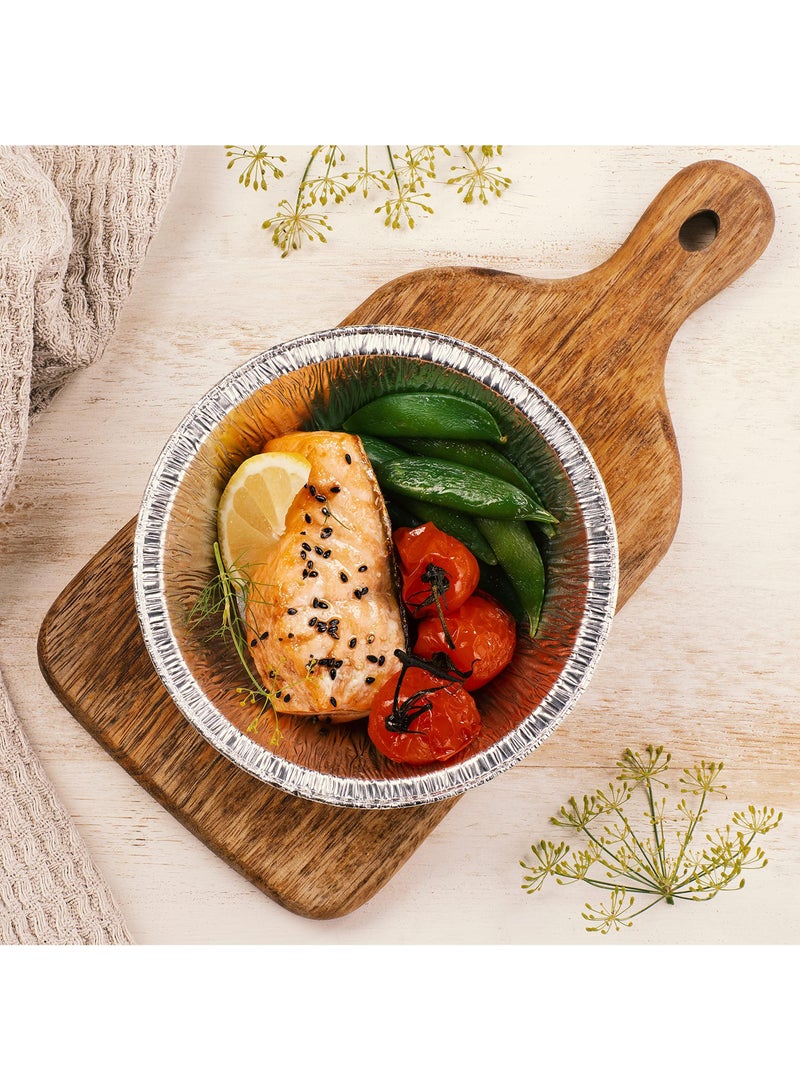 Sweet seven أطباق فطائر مصنوعة من الألمنيوم القابل للتصرف بحجم 6 بوصات (عبوة 50) - علب صغيرة للتسوق للمخابز والمقاهي والمطاعم - مثالية لخبز الفطائر والتارت والكويش - متينة وعملية - Image 3