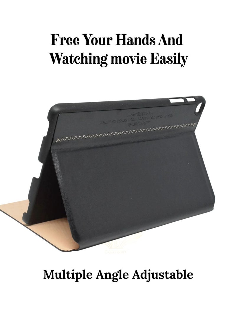 Kaku Galaxy Tab A 10.1 Case, Leather Protective Case Cover For Samsung Galaxy T515/T510 Black  - Image 2