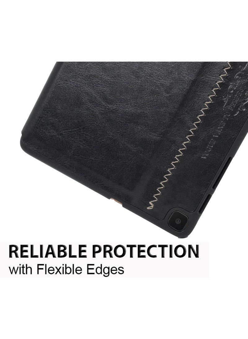 Kaku Galaxy Tab A 10.1 Case, Leather Protective Case Cover For Samsung Galaxy T515/T510 Black  - Image 3
