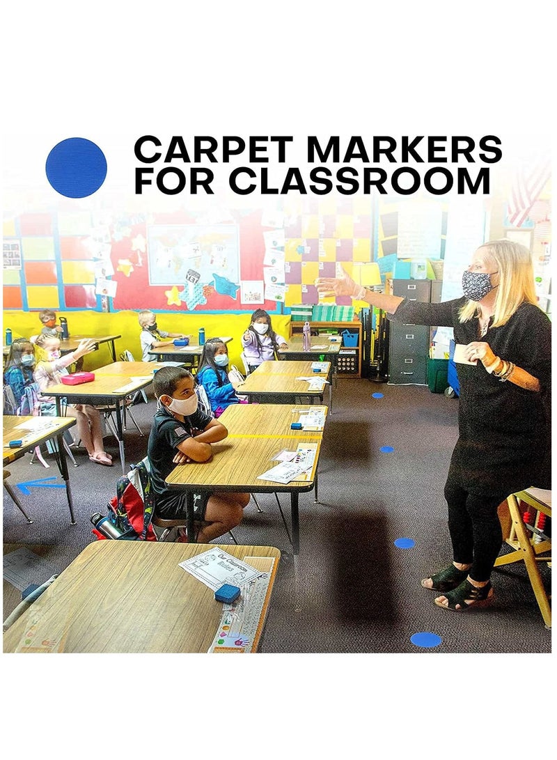 Excefore Carpet Makers 50 PCS Blue Spot Markers for Classroom,Carpet Spots Circles Dots for Kids, Teachers, Preschool and Kindergarten  - Image 2