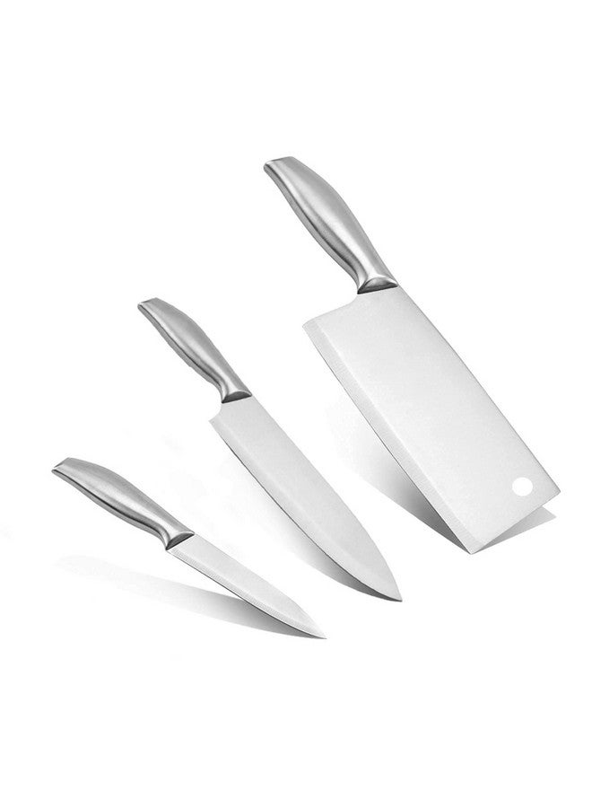 VELINEX VELINEX® Premium Stainless Steel Knives, Stainless Steel Handle, Heavy Duty Blade, Meat Cleaver, use for Cutting Meat Chopper Vegetable Fruit. (C-A/C-B/C-C, 3 PCS) - Image 1