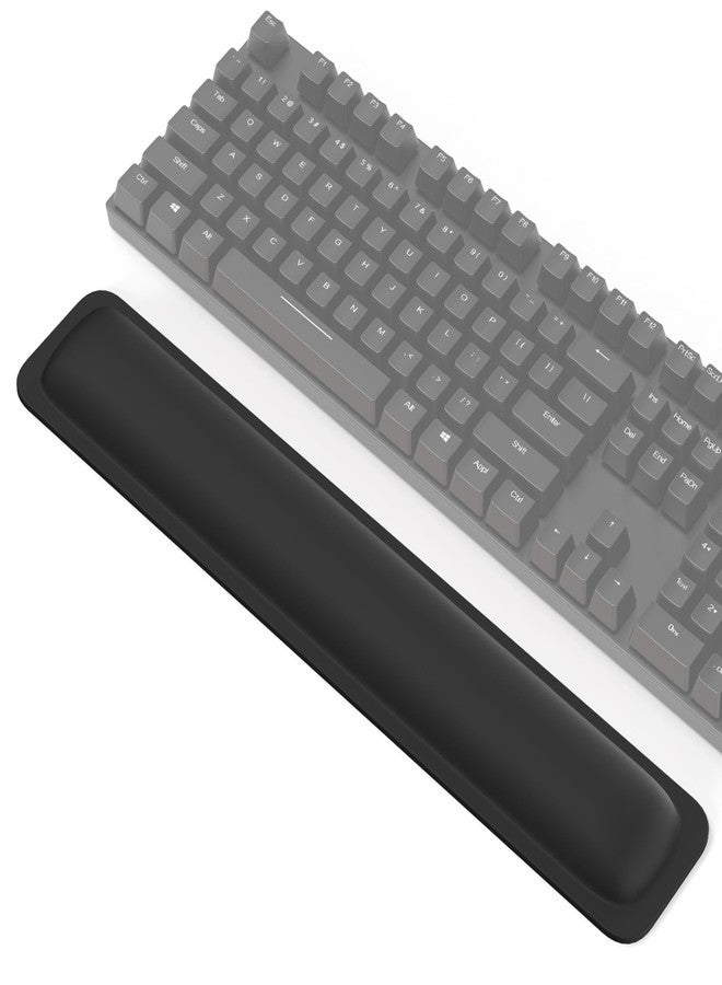 TECKNET Wrist Rest for Computer Keyboard, Thicken Memory Foam Wrist Support Pad for Keyboard, Ergonomic Palm Rest for Pain Relief, Anti-Slip Rubber Base, 17x3.3 in, 1 inch (25mm), Black - Image 1