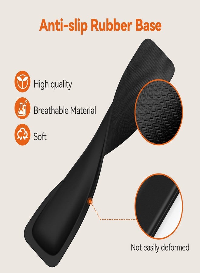TECKNET Wrist Rest for Computer Keyboard, Thicken Memory Foam Wrist Support Pad for Keyboard, Ergonomic Palm Rest for Pain Relief, Anti-Slip Rubber Base, 17x3.3 in, 1 inch (25mm), Black - Image 4