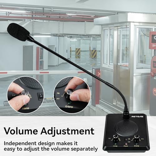 Retevis RT-9909 Window Intercom,Window Speaker Intercom System,IPX5 Waterproof,Noise Canceling,High Power Loudspeaker,Dual Way Intercom for Food Truck,Counter,Ticket Office - Image 5