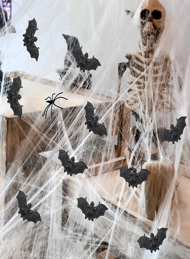YOOHUA 50PCS Black Bats Halloween Decoration Mini 3D Bat Plastic Toy Party Favor Artificial Bats for Crafts Creepy Scary Prank Toys - Image 5