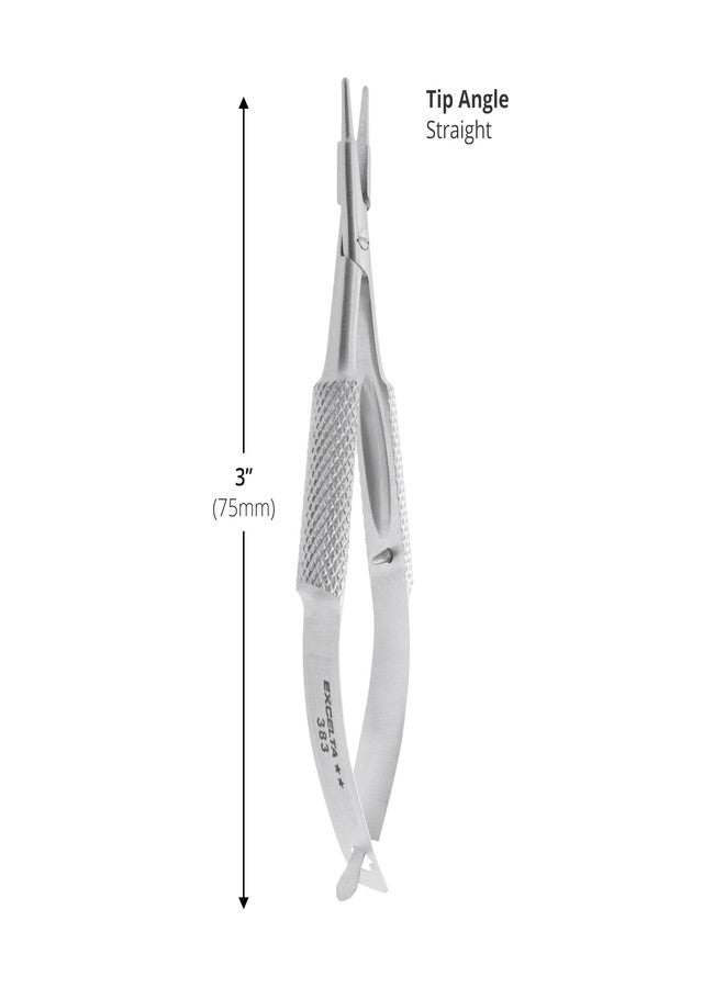 Excelta 383 Self-Opening Miniature Straight Tip Needle Nose Pliers, 3 Inch Stainless Steel, for Precision Work in Confined Spaces, Intermediate - Image 2