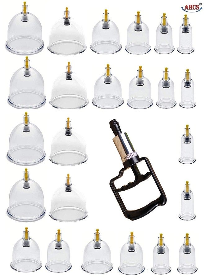AHCS Acupressure Hijama Cupping Set With Pump Multi Size (24cup) - Image 1