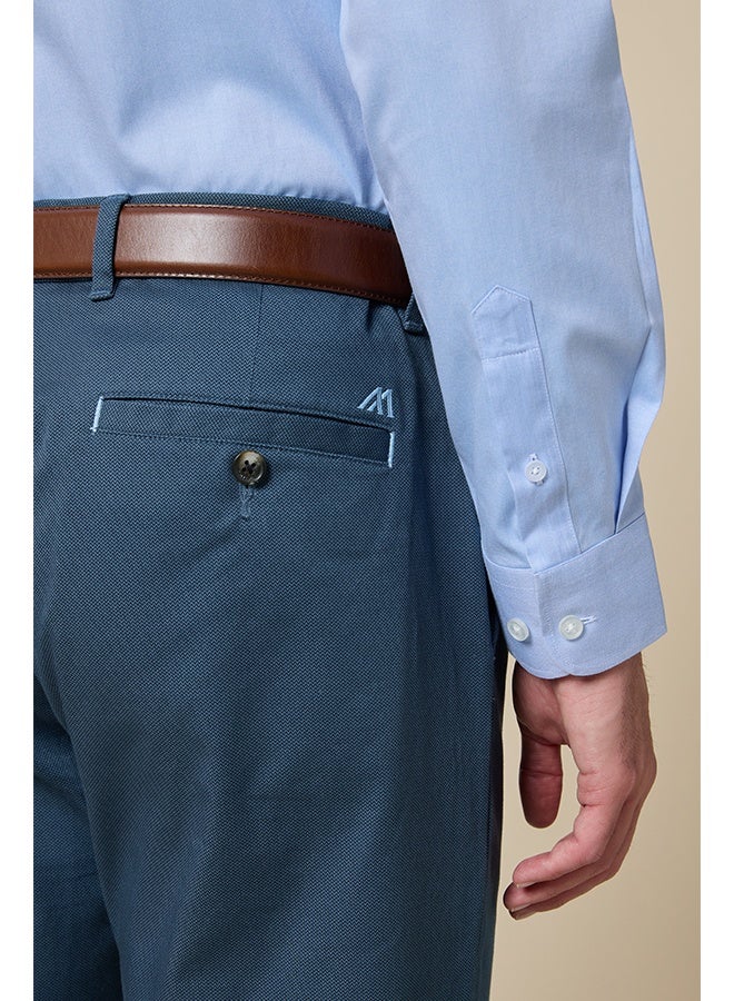 Mannerism The Coastway Blue Stretch Twill Chinos Comfort Fit - Image 4