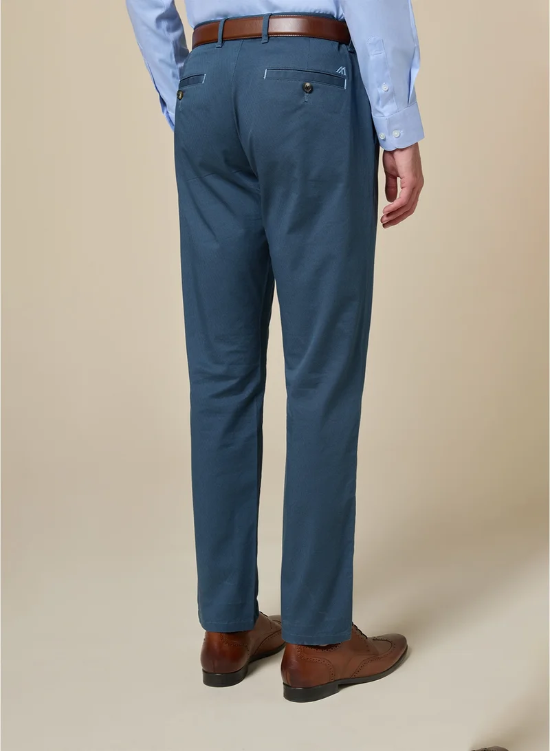 Mannerism The Coastway Blue Stretch Twill Chinos Comfort Fit