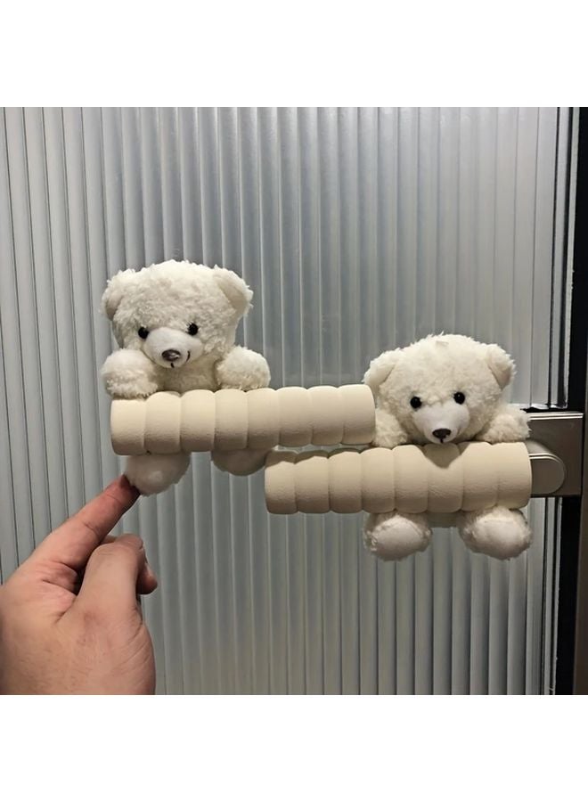 Left Model Bear Shaped Door Knob Protector Anti Collision Anti Static Flexible Material - Image 1