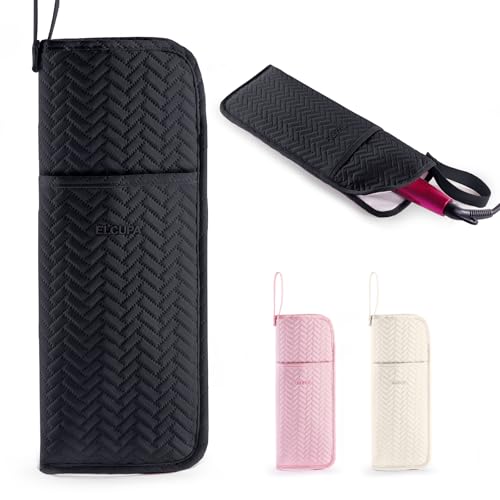 ELCUPA Hair Tools Travel Bag Heat Resistant Curling Iron Holder Flat Iron Case Hot Tools Organizer Pouch for Hair Straightener Hair Dryer Crimper Styling Accessories Travel Makeup Bag - Image 1