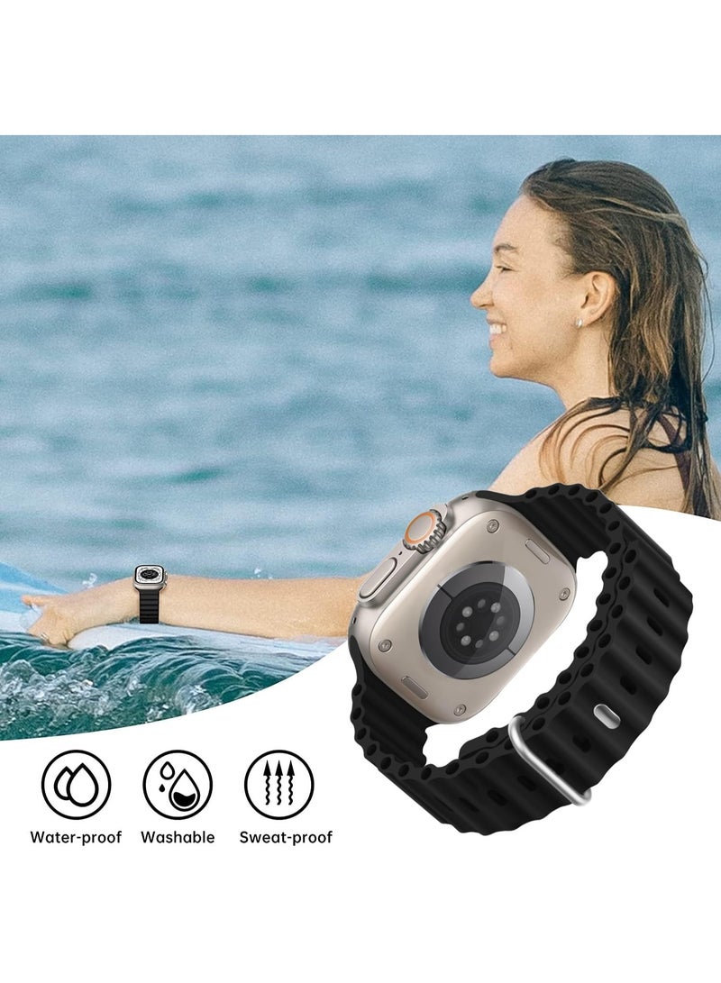 MUNTAQI Ultra 3 Smart Watch Strap – Soft Silicone Replacement Band Compatible with Smartwatch Ultra 3 Series, Adjustable Sports Wristband for Men & Women, Breathable & Durable Watch Strap - Image 3