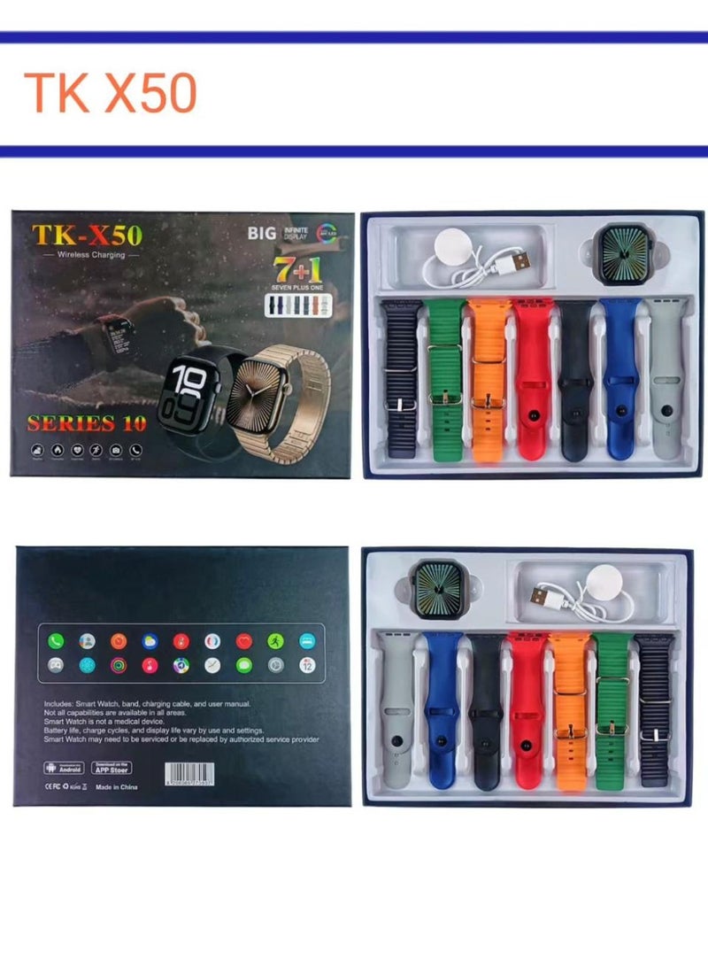 MUNTAQI Ultra 3 Smart Watch Strap – Soft Silicone Replacement Band Compatible with Smartwatch Ultra 3 Series, Adjustable Sports Wristband for Men & Women, Breathable & Durable Watch Strap - Image 1