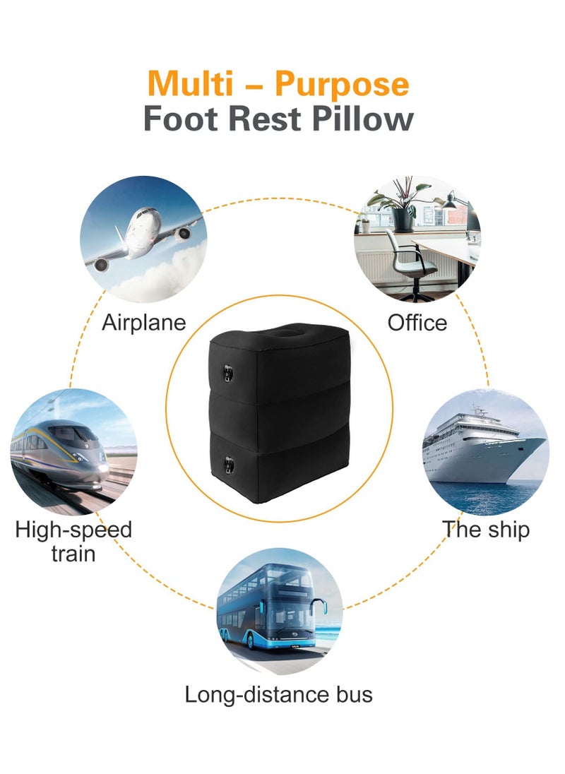 3 Layers Inflatable Foot Rest Pillow Adjustable Height Cushions for Office Home and Any Travel Black 43x38x23cm - pzsku/Z7FB40F9EC2B279A291F9Z/45/_/1685010198/ea610b2c-303a-4dc1-910d-950667970fa0