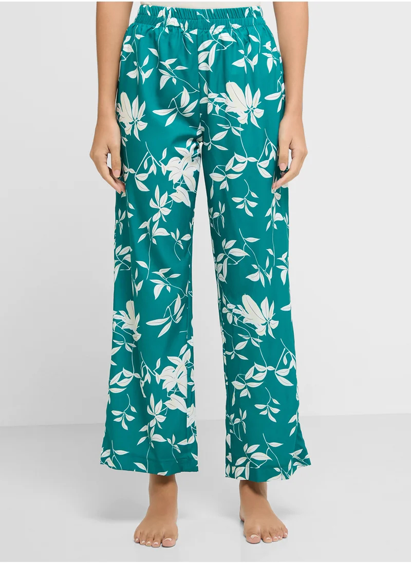 جينجر Floral Print Shirt & Pyjama Set