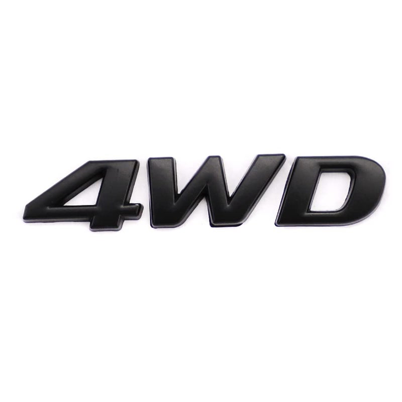 4WD Emblem 3D Metal Decal Car Side Rear Front Trunk Door Fender Bumper Badge Decal Sticker for Off Road SUV Auto Truck 1 PC