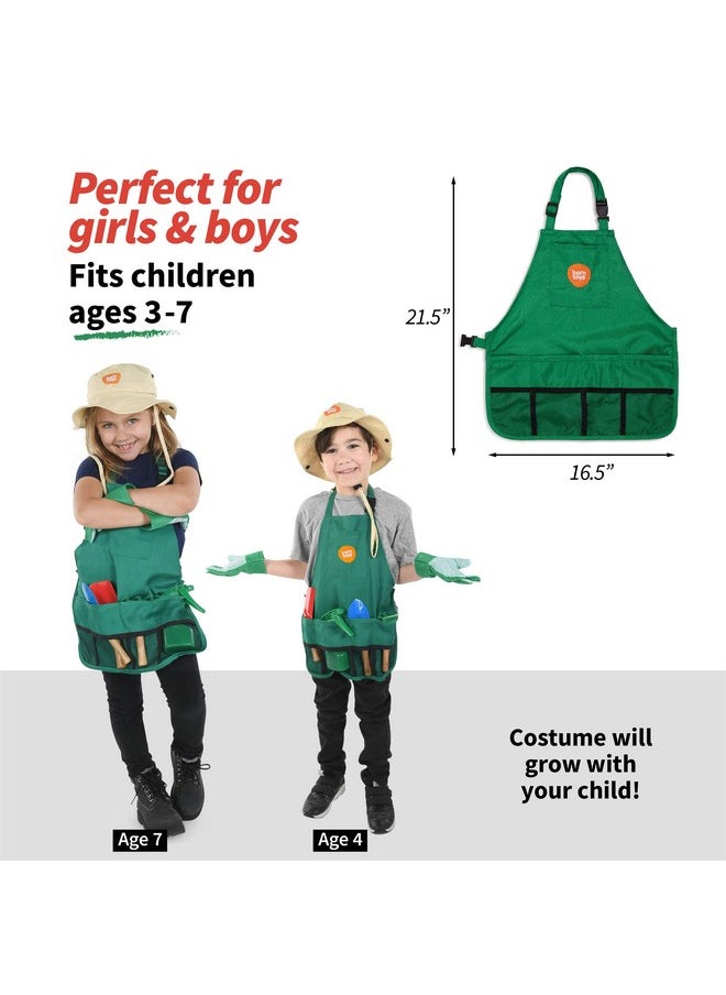 Born Toys Kids Gardening Tool Set For Ages 3 7 Kids Garden Apron Kids Sun Hat Kids Shovel Toddler Gardening Gloves Kids Gardening Set As Dress Up & Pretend Play Costumes For Boys & Girls  - Image 5
