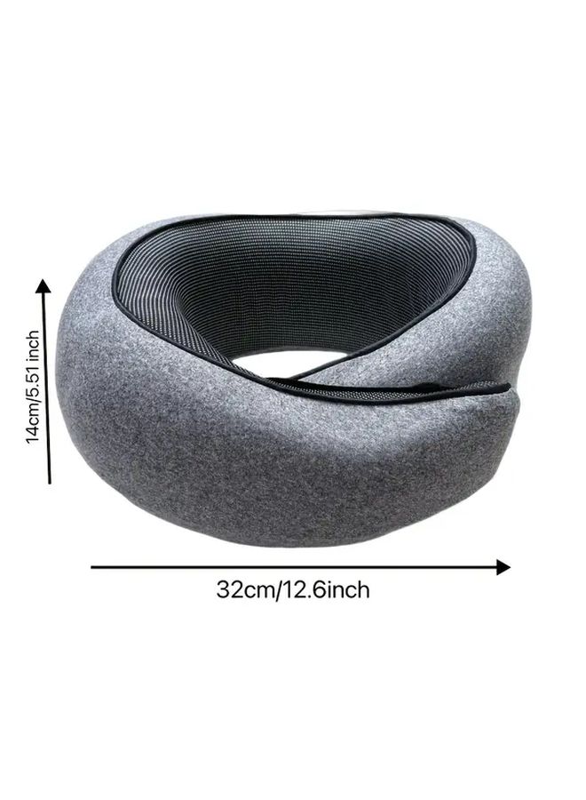 Snail Travel Pillow Airplane Neck Pillow with Soft Support Design Suitable for Sleeping Car Train Office Home Use Washable Pillowcase Included Portable Cervical Support Pad with Storage Bag Travel Neck Cushion - Image 3