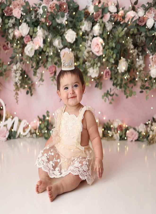 YOUAME Daisy Half Birthday Crown - Boho Party Decorations, Girls 1/2 Birthday Outfit, Bohemian Decor and Smash Cake Photo Props - Image 3