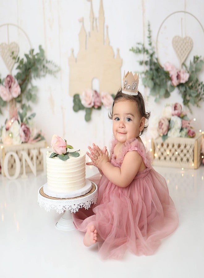 YOUAME Daisy Half Birthday Crown - Boho Party Decorations, Girls 1/2 Birthday Outfit, Bohemian Decor and Smash Cake Photo Props - Image 4