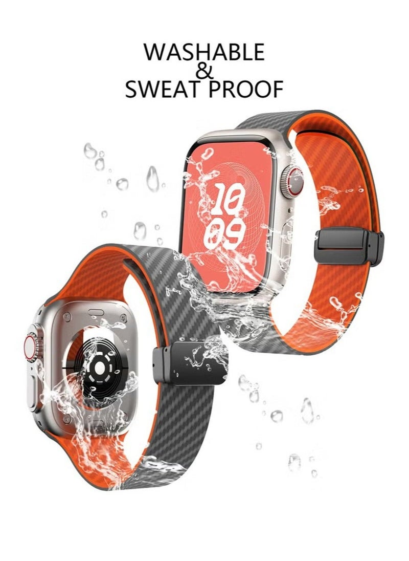 X-level - Bands Compatible with Apple Watch 38mm 40mm 41mm Series 9/8/7/SE/6/5/4/3/2/1 IWatch Ultra/Ultra 2/ Silicone Strap With Magnetic folding Buckle, Quick Release Silicone Straps for Women Men - Image 1