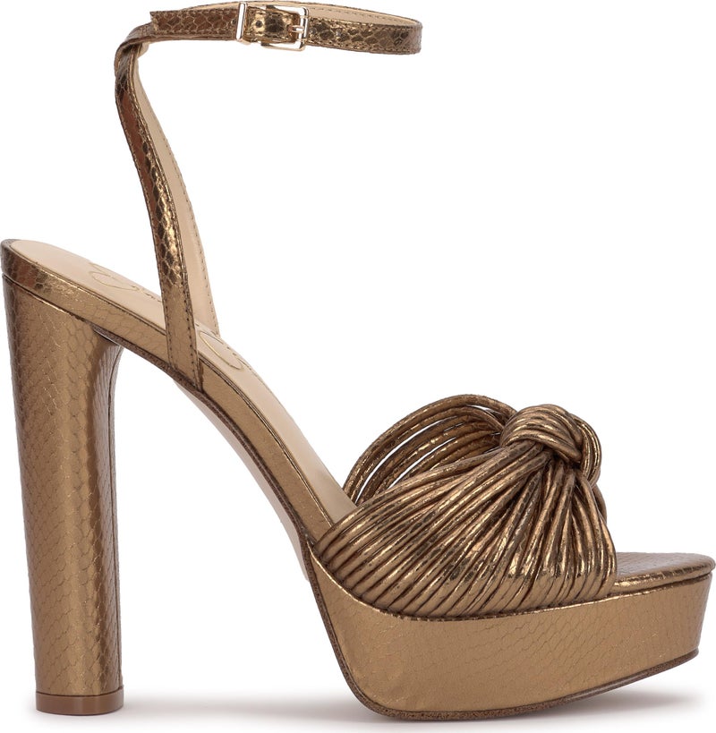 Jessica Simpson Womens Immie Platform Sandal with Ankle Strap, Bronze, 8 - Image 2