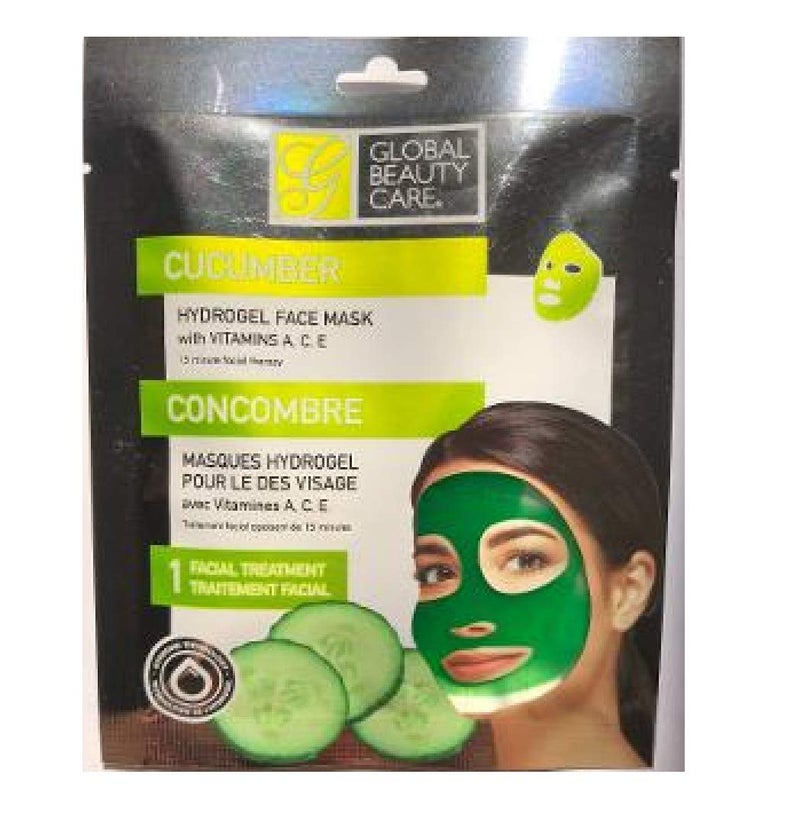 Global Beauty Care Pore Cucumber Hydrogel Face Mask with vitamins A C E