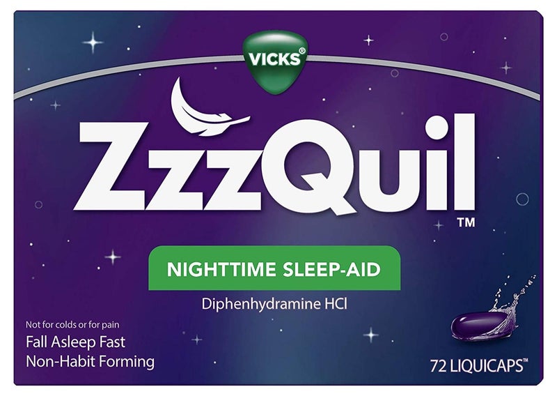 Vicks Nighttime Sleep Aid Diphenhydramine Hcl 72 Liqui Capsules - Image 1