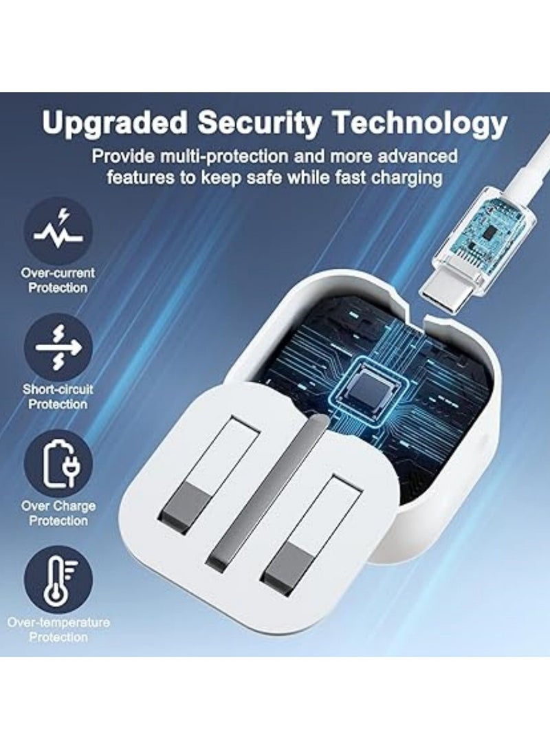 general 35W Type C Fast Charger, USB C Wall Fast Charger with 1M USB C Cable , Foldable iPhone Charger Type C Plug For Samsung S24 Ultra/Samsung S25Ultra/ iPhone 16 /iPhone 15/Honor/Motorola/iPad Pro/AirPod - Image 4