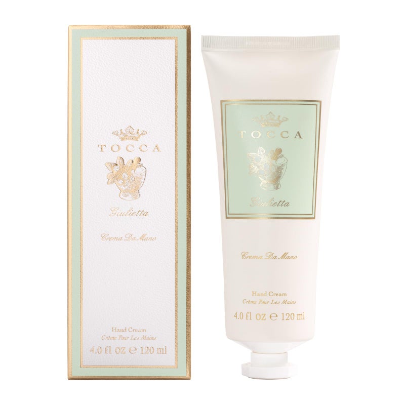 Tocca Crema de Mano Luxe, Giulietta Hand Cream, 4 oz - Pink Tulips, Green Apple, Vanilla Orchid - Moisturizing, Quick Absorbing - Image 1