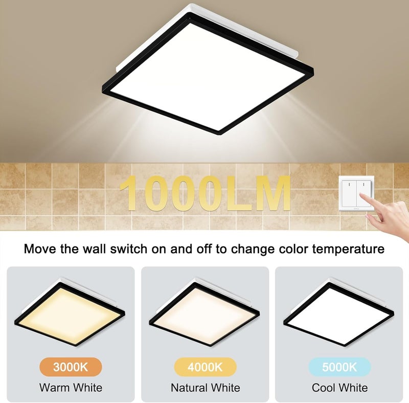 Tech Drive Bathroom Exhaust Fan with Light,80CFM 1.5Sone,Super Quiet Bathroom Ventilation Fan,1000lm Dimmable 3CCT LED Light 3000K/4000K/5000K Selectable, Energy Star Bath Fan, Decorative Black Trim - Image 4