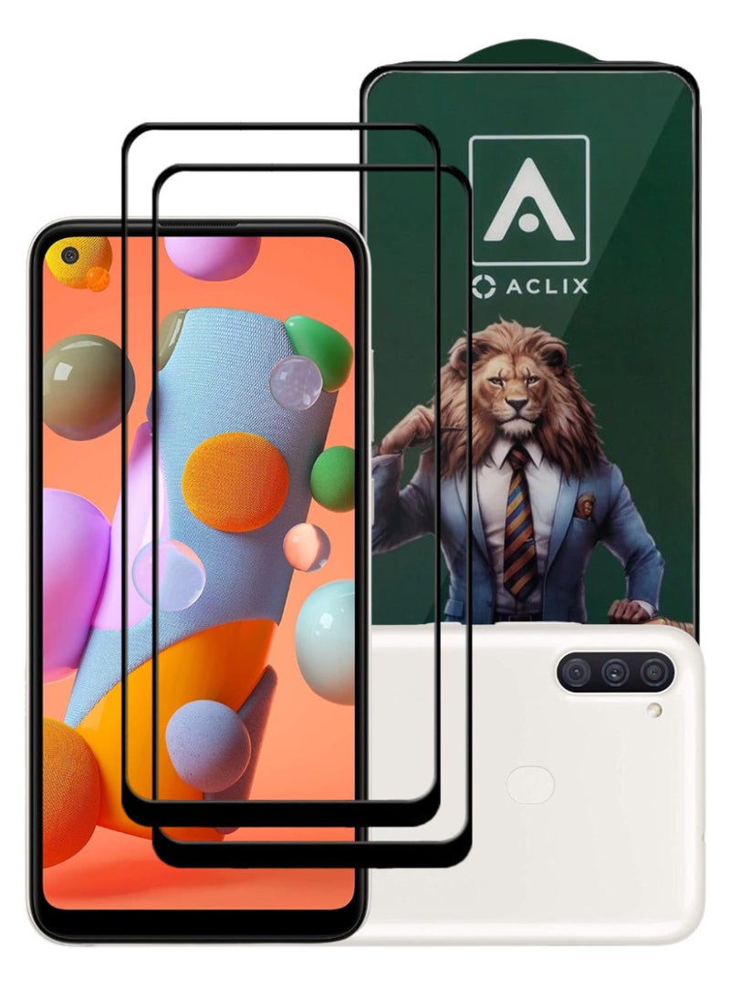 ACLIX 2 Pieces Antistatic ESD Dustproof Premium Quality High Definition Tempered Glass Screen Protector Designed For Samsung Galaxy A11 - Image 1