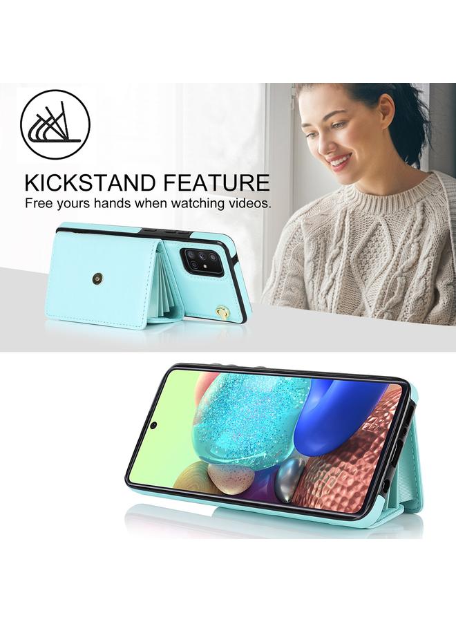 S-TOP Case For Samsung Galaxy A51 5G RFID Card Slot Leather Phone Case with Long Lanyard - Image 5