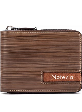 Men Wallet Leather Card Case for Men with External Zipper and 5 Interior Pockets Snap Pocket Card Case Wallet for Men by Motevia (Coffee) - pzsku/Z7FB4829424E0EC0AE9FFZ/45/_/1723464828/87a8d774-f663-4bf4-b39e-e209cb7394b2