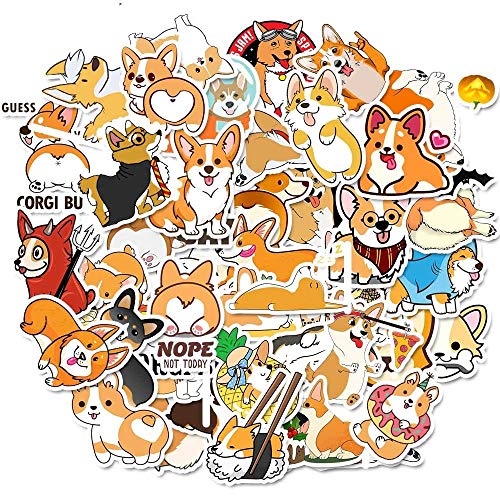 iDream Corgi Dog Stickers (Set of 50) – Cute Vinyl Stickers for Laptops, Water Bottles, Phone Cases, Scrapbooking, and DIY Projects, Ideal for Corgi Enthusiasts - Image 3