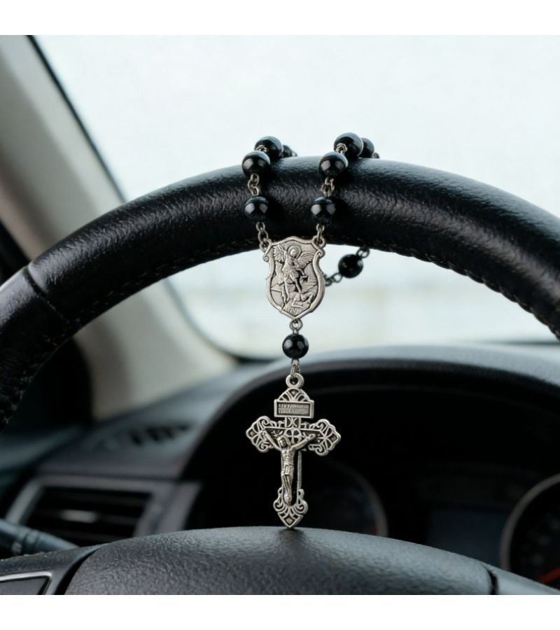 New Cool Chic Cross Car Rearview Mirror Ornament 1pc Stylish Car Interior Decoration Durable Material Perfect Holiday Gift Gear Shift Pendant - Image 4