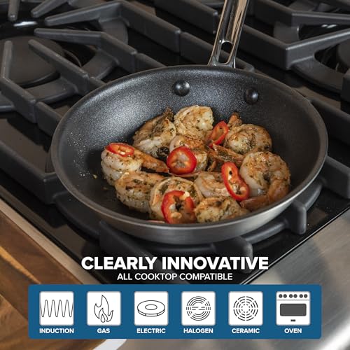 Viking 5-Ply Non Stick Frying Pan, 8 Inch Stainless Steel Nonstick Fry Pan, 5 Liters, Satin FInish - Image 5