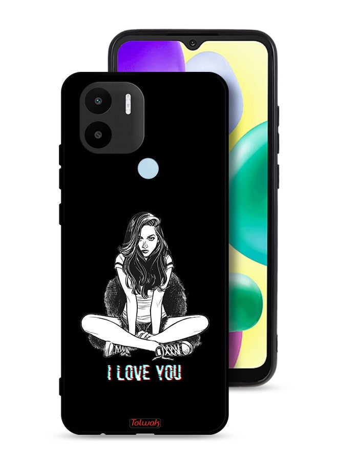 Tolwak Xiaomi Redmi A1 Plus Protective Case Cover I Love You Art - Image 1