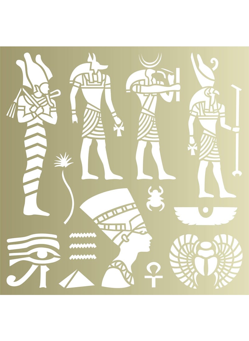 Usnyabni Egyptian Stencil, 6.5 x 6.5 inch (S) - Classic Egypt Symbol Hyroglyphics Stencils  - Image 5