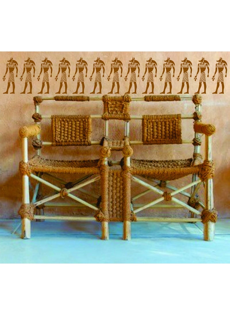 Usnyabni Egyptian Stencil, 6.5 x 6.5 inch (S) - Classic Egypt Symbol Hyroglyphics Stencils  - Image 3