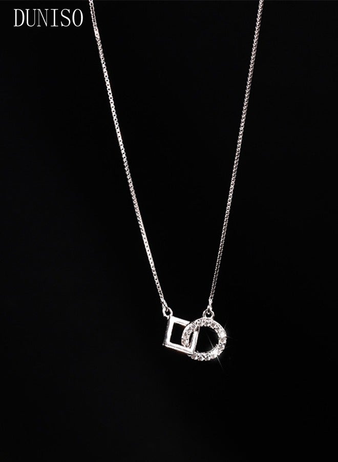 DUNISO Drop-Shaped Pendant Necklace For Women and Girls Trendy Fashion Accessories with a Unique Minimalist Vibe Fashion Jewelry Dress Accessories - Image 2