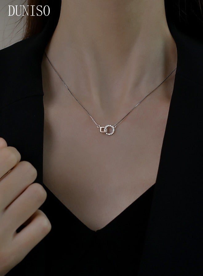 DUNISO Drop-Shaped Pendant Necklace For Women and Girls Trendy Fashion Accessories with a Unique Minimalist Vibe Fashion Jewelry Dress Accessories - Image 5