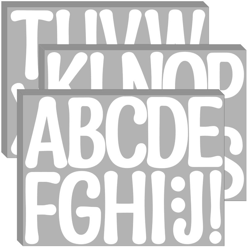 Bemeol 30 Sheets Large Letter Stickers 4 Inch Alphabet Letter Stickers Self Adhesive Sticker Letters for Bulletin Boards Classroom Home DecorWhite - Image 3