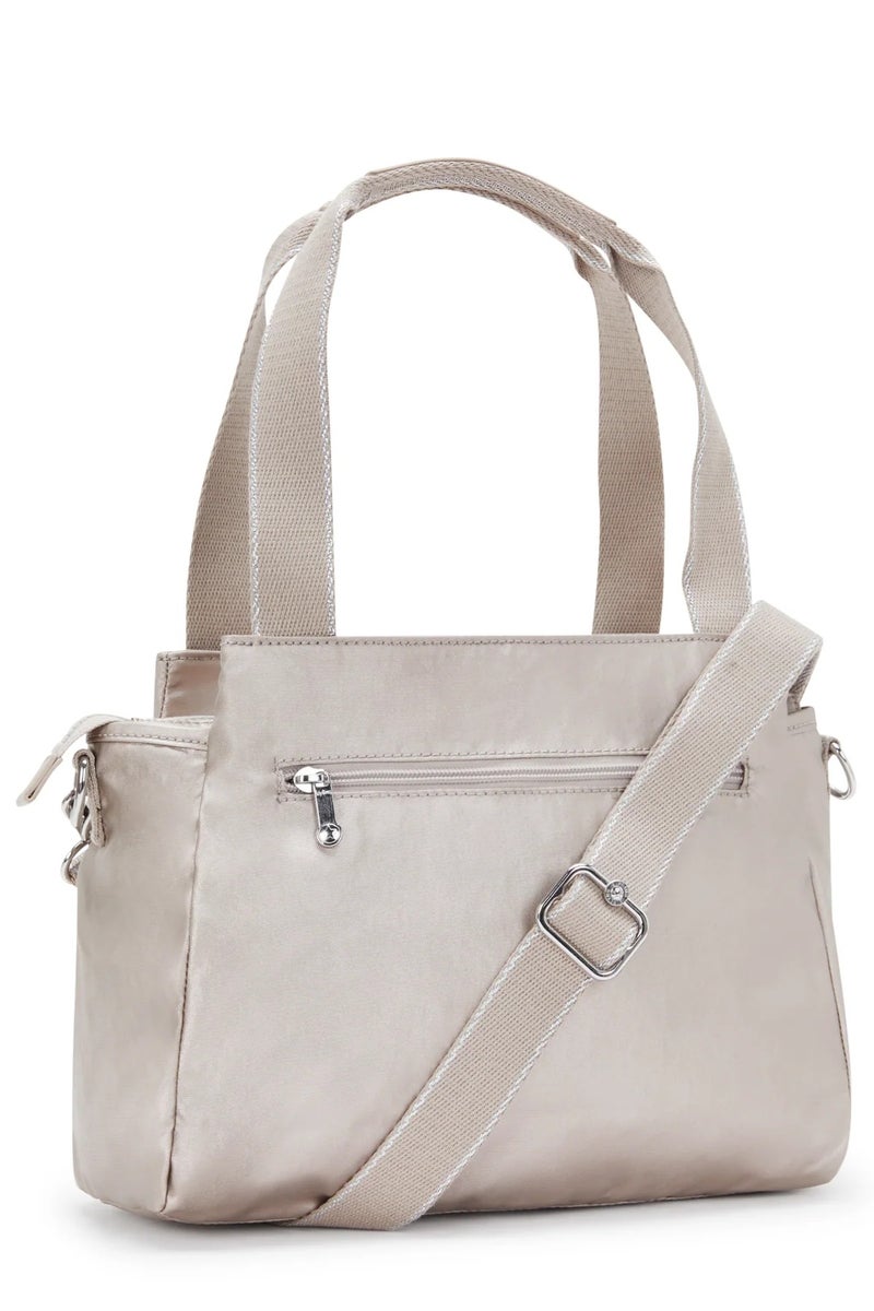 كيبلينغ حقيبة كتف نسائية متوسطة من إليسيا بلمعان معدني مع حزام كتف قابل للإزالة - Image 2