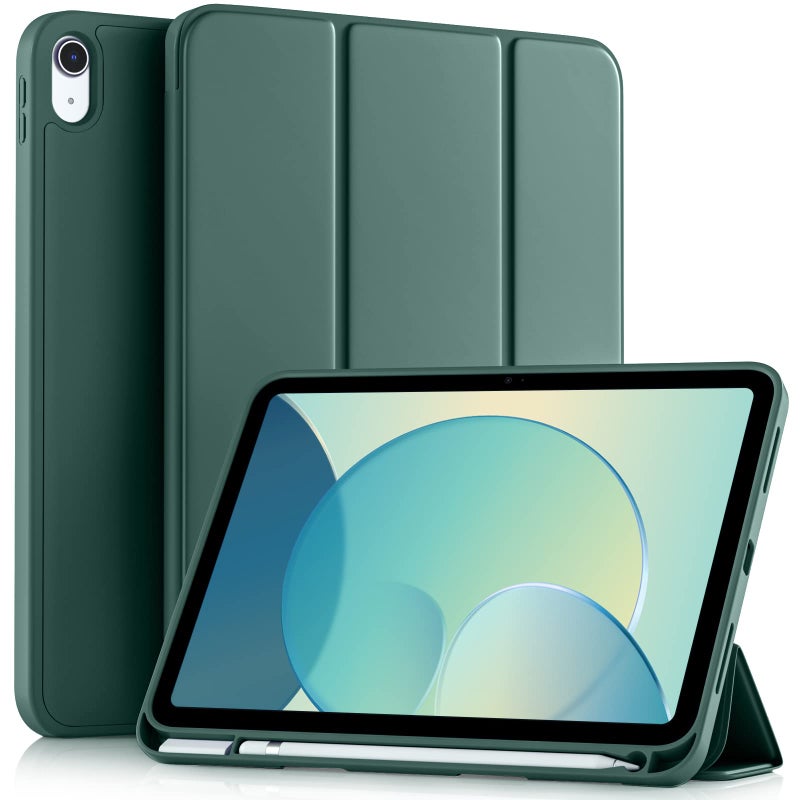 Akkerds Compatible with iPad A16 11th Generation Case 11 Inch 2025 for iPad 10th Generation Case 109 Inch 2022 with Pencil Holder Slim Trifold Stand Protective Cover with Soft TPU BackPine Green - Image 2