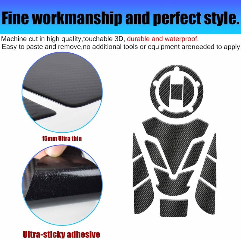 Midimttop Motorcycle Fuel Tank Cap Cover Pad Protector Sticker - Image 2