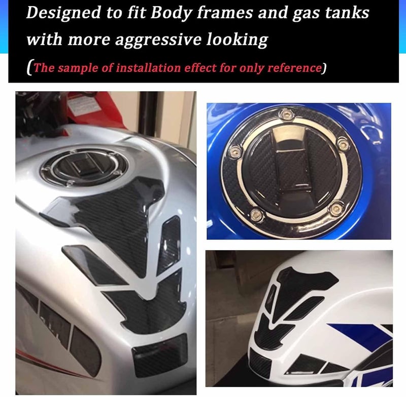 Midimttop Motorcycle Fuel Tank Cap Cover Pad Protector Sticker - Image 5