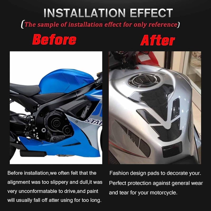 Midimttop Motorcycle Fuel Tank Cap Cover Pad Protector Sticker - Image 4