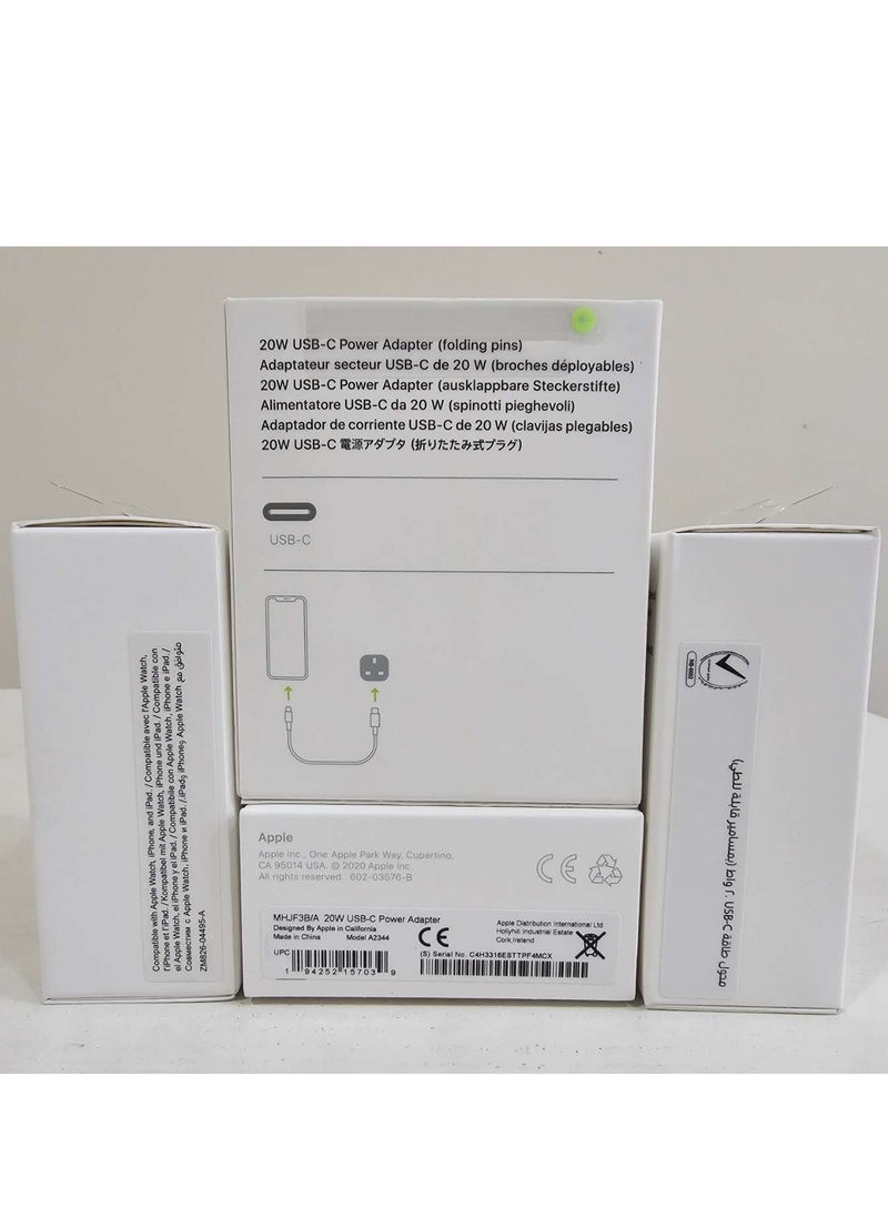 Bilaien - Apple 𝙊𝙧𝙞𝙜𝙣𝙖𝙡 𝘽𝙧𝙖𝙣𝙙 𝙉𝙚𝙬,20W USB-C Power Adaptor,【Apple MFi Certified】 20W PD Fast Charger USB-C for iPhone and Ipad, 3 pins Power Adapter,Travel Adaptor - Image 1